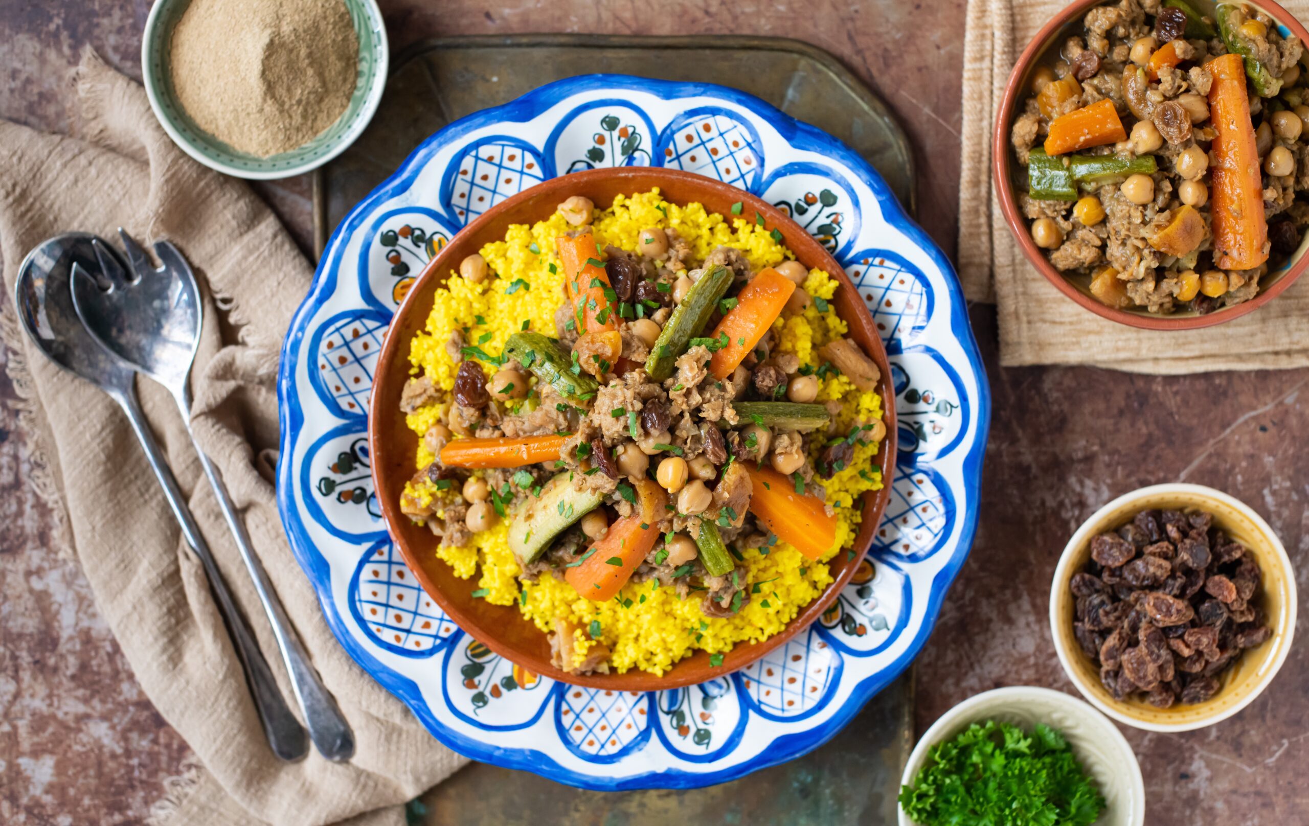 Cous Cous di Verdure alla Marocchina con Macinato Vegetale